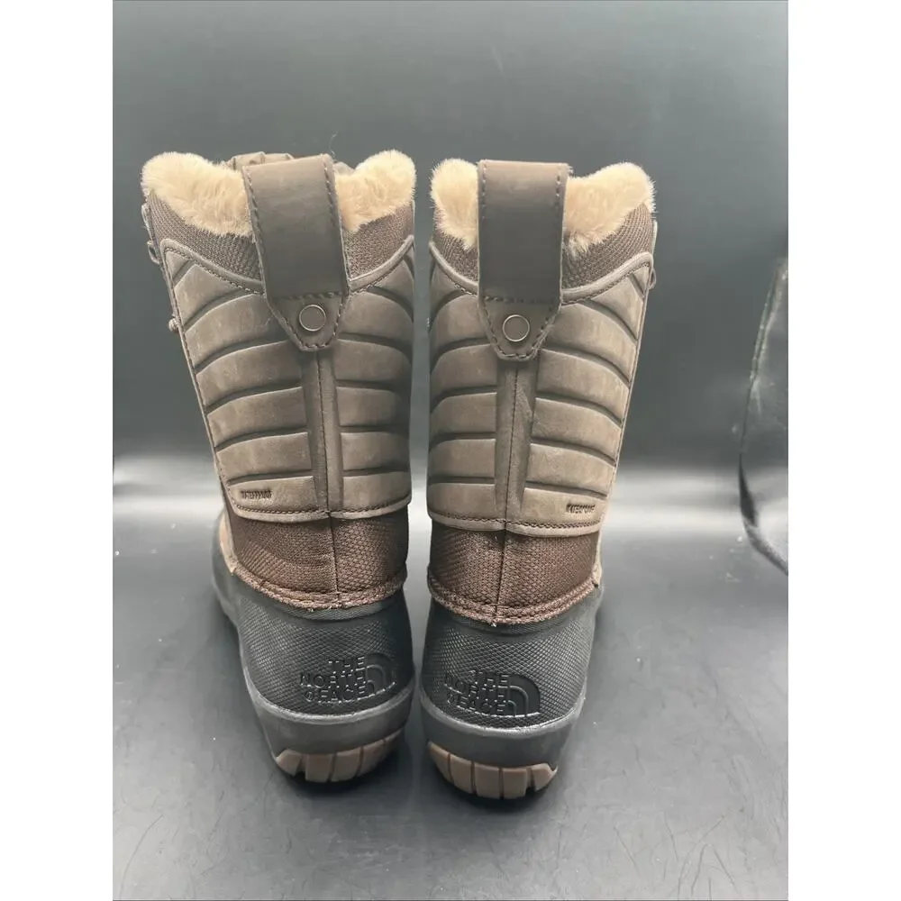 THE NORTH FACE NF0A5G2N MENS CHILKAT V LACE WATERPROOF SNOW BOOT Sz US 8 BROWN